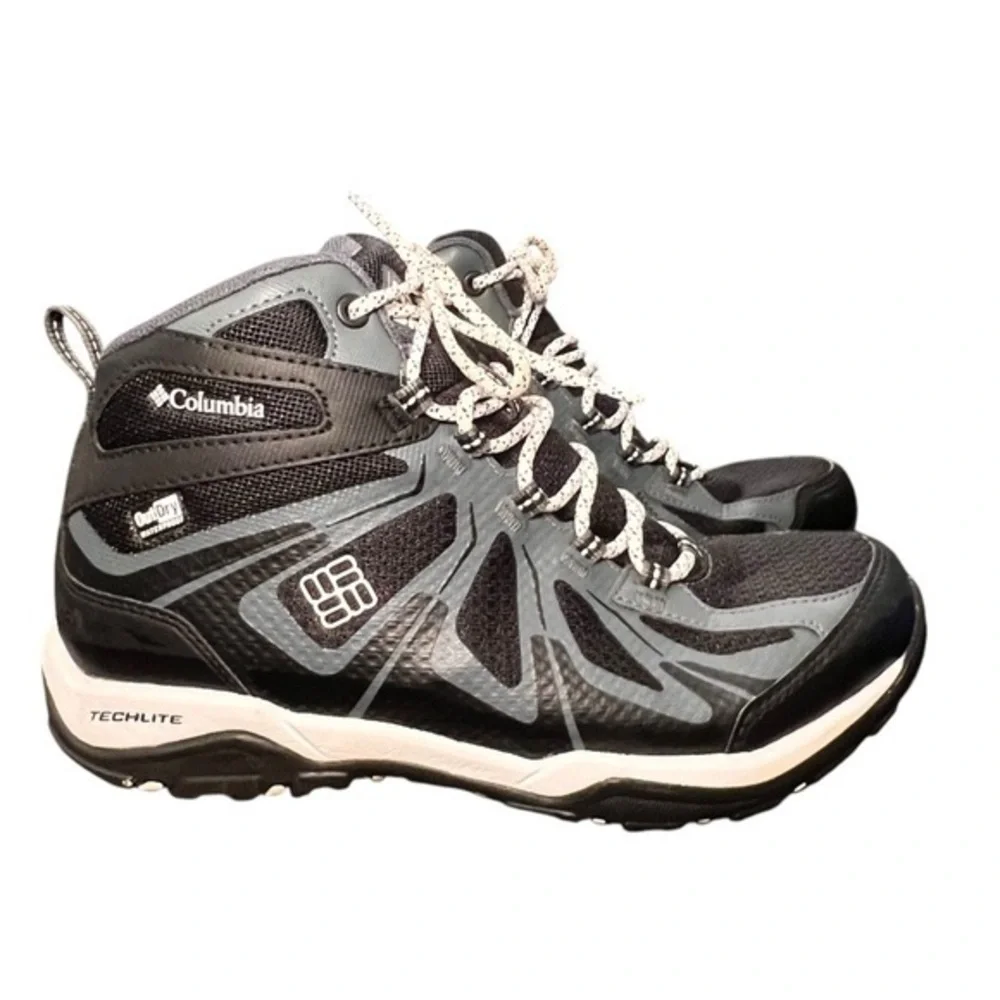 COLUMBIA Women's Grove Heights Low OD Techlite Trail Hiking Shoes 6 Black/Grey